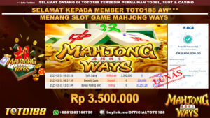 Bukti JP Kemenangan SLOT GAME MAHJONG WAYS 31 MAR 25