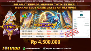 Bukti JP Kemenangan SLOT GAME GATES OF OLYMPUS 1000 31 MAR 25