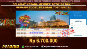 Bukti JP Kemenangan TOGEL PASARAN TOTOMACAU 18 MAR 25
