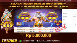 Bukti JP Kemenangan SLOT GAME GATES OF OLYMPUS 1000 17 MAR 25