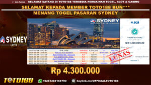 Bukti JP Kemenangan TOGEL PASARAN SYDNEY 24 MAR 25