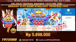 Bukti JP Kemenangan SLOT GAME STARLIGHT PRINCESS 1000 26 MAR 25
