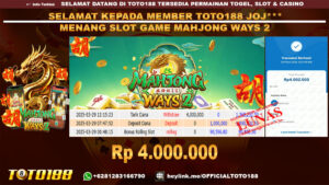 Bukti JP Kemenangan SLOT GAME MAHJONG WAYS 2 29 MAR 25