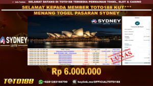 Bukti JP Kemenangan TOGEL PASARAN SYDNEY 25 MAR 25