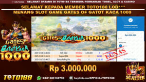 Bukti JP Kemenangan SLOT GAME GATES OF GATOT KACA 1000 18 MAR 25