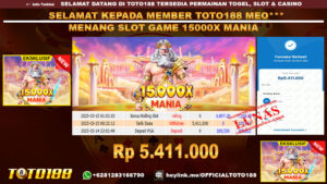 Bukti JP Kemenangan SLOT GAME 15000X MANIA 15 MAR 25