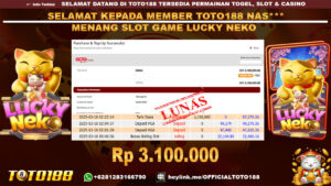 Bukti JP Kemenangan SLOT GAME LUCKY NEKO 18 MAR 25