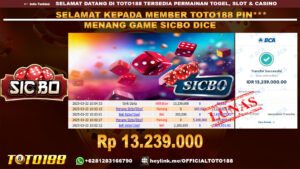 Bukti JP Kemenangan GAME SICBO DICE 22 MAR 25