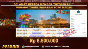 Bukti JP Kemenangan TOGEL PASARAN TOTOMACAU 18 APR 25
