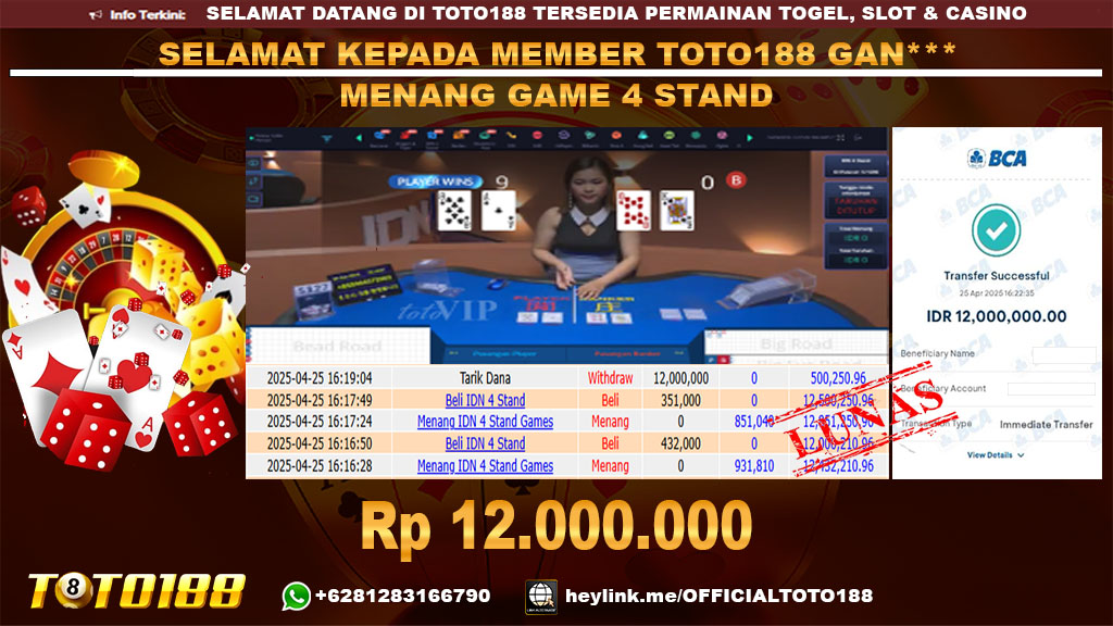 Bukti JP Kemenangan GAME 4 STAND 25 APR 2025