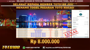 Bukti JP Kemenangan TOGEL PASARAN TOTOMACAU 01 APR 25