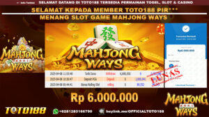 Bukti JP Kemenangan SLOT GAME MAHJONG WAYS 08 APR 25