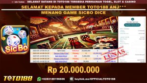 Bukti JP Kemenangan GAME SICBO DICE 14 MEI 2025