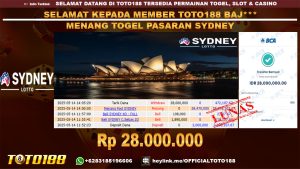 Bukti JP Kemenangan TOGEL PASARAN SYDNEY 14 MEI 25