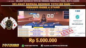 Bukti JP Kemenangan GAME 4 STAND 07 MEI 2025