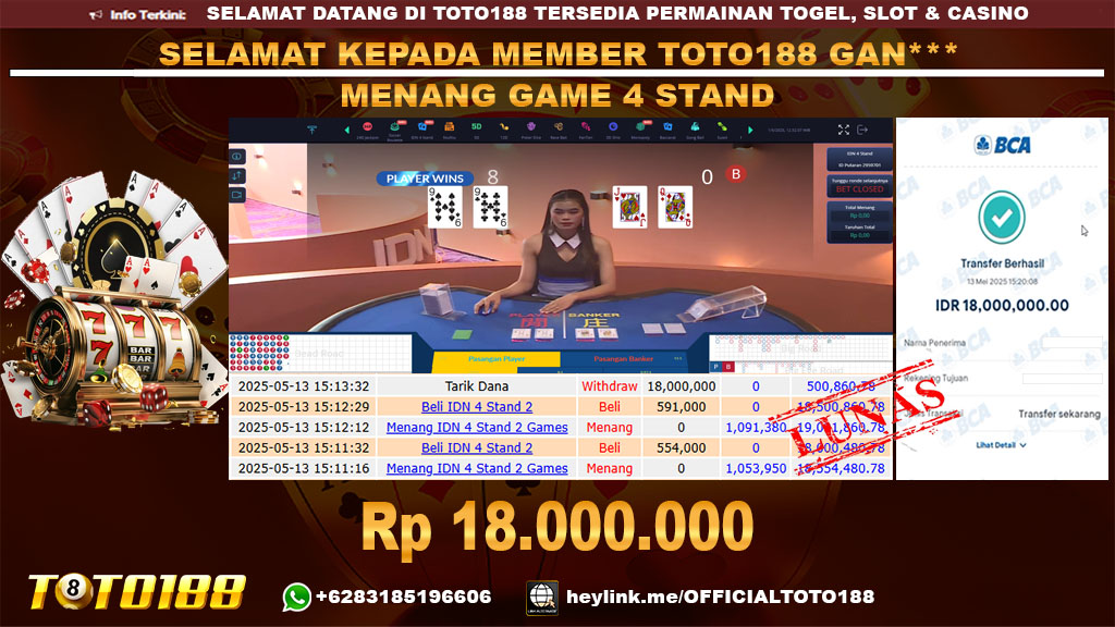 Bukti JP Kemenangan GAME 4 STAND 13 MEI 2025