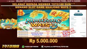 Bukti JP Kemenangan SLOT GAME MAHJONG WAYS 3 28 Mei 25
