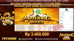 Bukti JP Kemenangan SLOT GAME MAHJONG WAYS 21 Mei 25