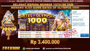 Bukti JP Kemenangan SLOT GAME GATES OF OLYMPUS 1000 30 MEI 25