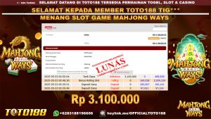 Bukti JP Kemenangan SLOT GAME MAHJONG WAYS 23 Mei 25