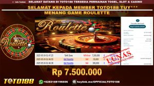 Bukti JP Kemenangan GAME ROULETTE 24 MEI 25