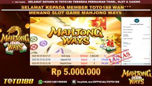 Bukti JP Kemenangan SLOT GAME MAHJONG WAYS 25 Mei 25