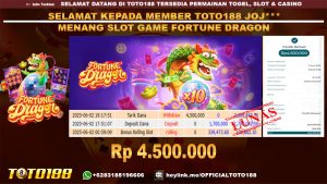 Bukti JP Kemenangan SLOT GAME FORTUNE DRAGON 02 JUNI 25