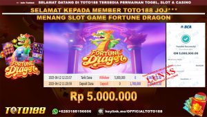 Bukti JP Kemenangan SLOT GAME FORTUNE DRAGON 12 JUNI 25