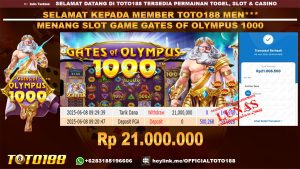 Bukti JP Kemenangan SLOT GAME GATES OF OLYMPUS 1000 08 JUN 25