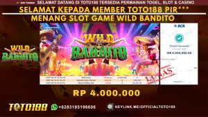Bukti JP Kemenangan SLOT GAME WILD BANDITO 24 JUNI 25
