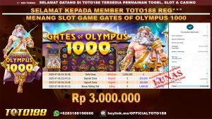 Bukti JP Kemenangan SLOT GAME GATES OF OLYMPUS 1000 06 JUL 25