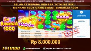 Bukti JP Kemenangan SLOT GAME SWEET BONANZA 1000 08 JUL 25