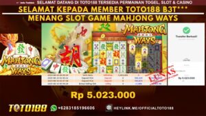 Bukti JP Kemenangan SLOT GAME MAHJONG WAYS 18 AGU 25