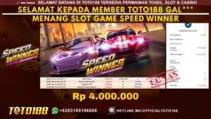 Bukti JP Kemenangan SLOT GAME SPEED WINNER 20 AUG 25