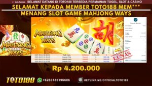 Bukti JP Kemenangan SLOT GAME MAHJONG WAYS 21 AGU 25