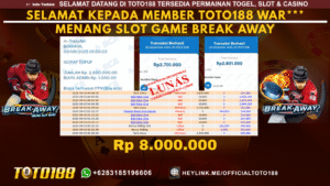 Bukti JP Kemenangan SLOT GAME BREAK AWAY 03 SEPT 25