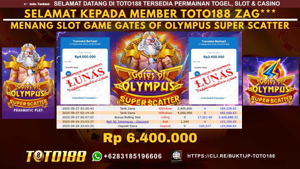 Bukti JP Kemenangan SLOT GAME MAHJONG WAYS2 27 SEPT 25