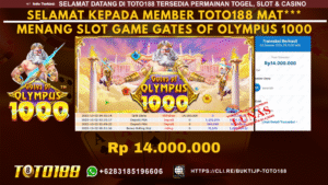 Bukti JP Kemenangan SLOT GAME GATES OF OLYMPUS 1000 02 OKT 25