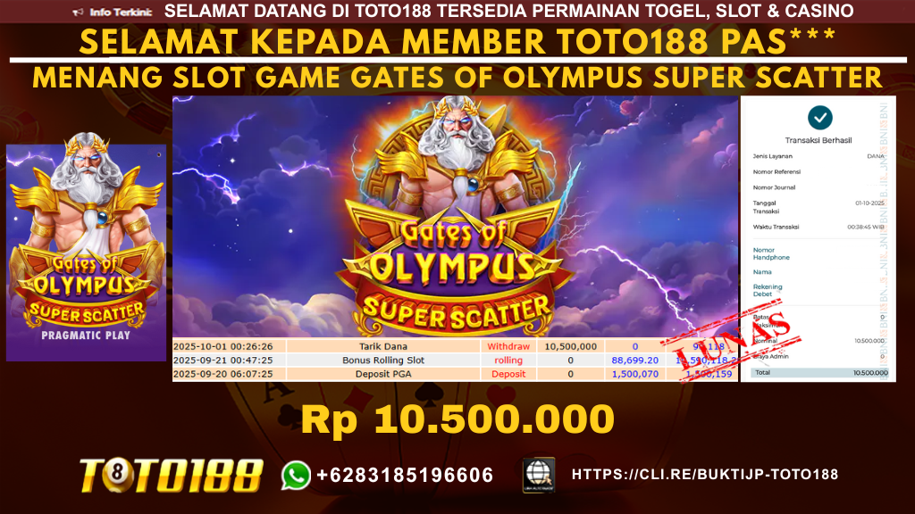 Bukti JP Kemenangan SLOT GAME MAHJONG WAYS2 01 OKT 25